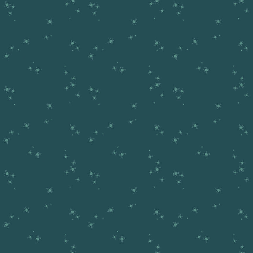 Little Witch: SPIDER SPOTS Fabric C14566-JADE (1/2 yd.)
