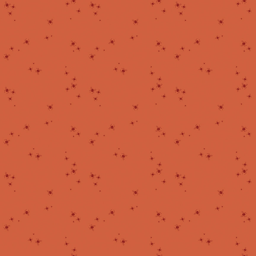 Little Witch: SPIDER SPOTS Fabric C14566-PUMPKIN (1/2 yd.)