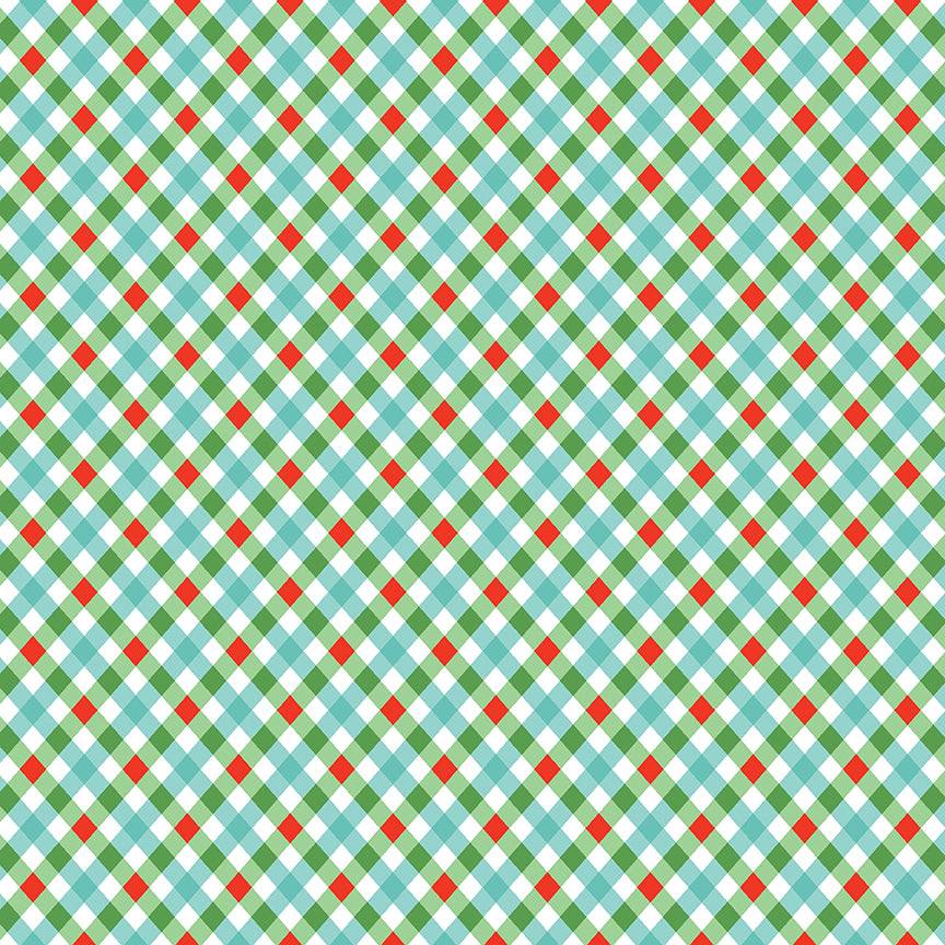 Jingle Bells: PLAID MULTI Fabric C14836-MULTI (1/2 yd.)