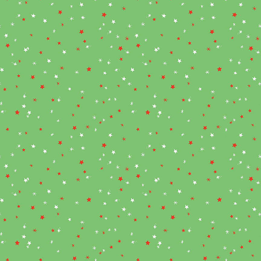 Jingle Bells: SPRINKLES GREEN Fabric C14837-GREEN (1/2 yd.)
