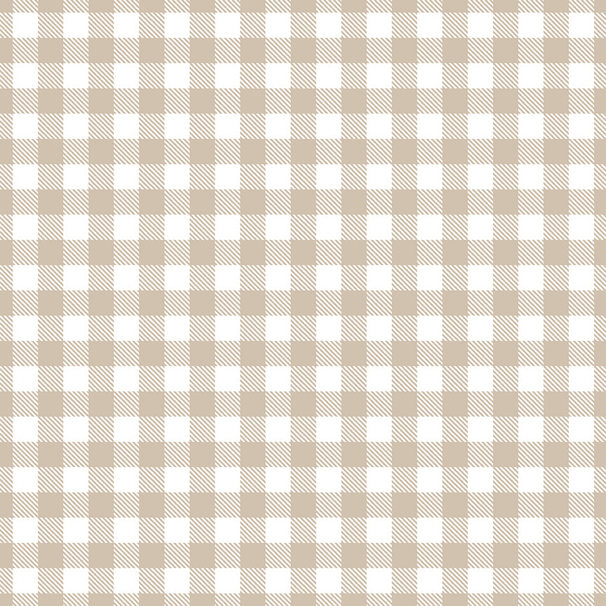 A Walk on the Prairie: KHAKI PLAID Fabric (1/2 yd)
