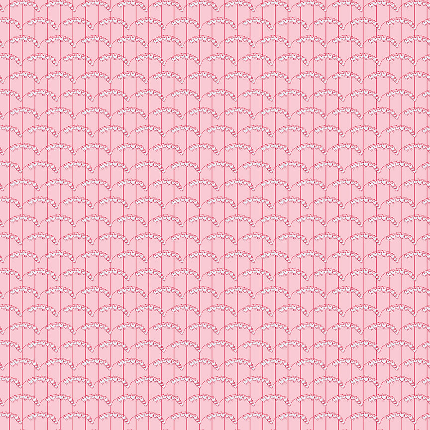 Perennial: HEART SCALLOP PINK Fabric (1/2 yd)