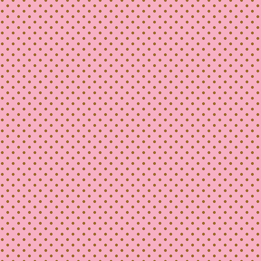 Pretty Kitty: POLKA DOT PINK Fabric by Doodle Bug Designs (1/2 yd)