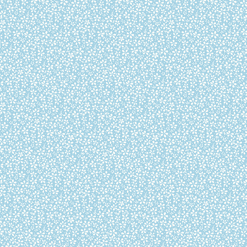 Precious Petites: DAISIES SKY Fabric (1/2 yd)