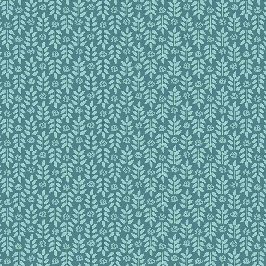 Morning Meadow: STEMS DUSK Fabric (1/2 yd)