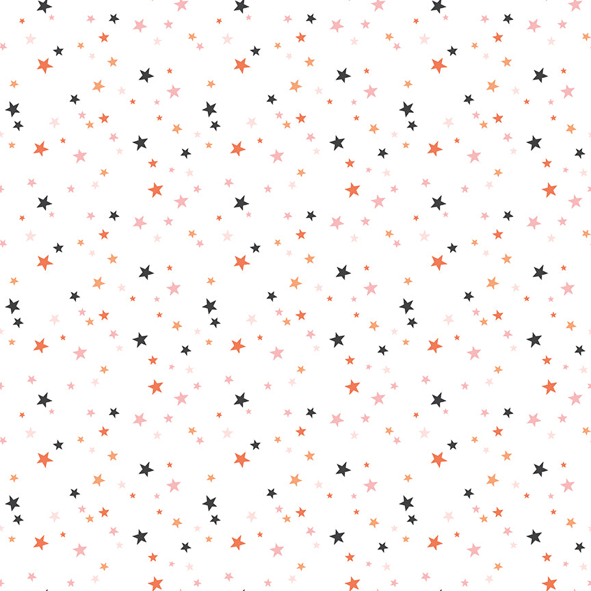 Hey Pumpkin Quilt Backs: STARS WHITE 108-Inch Wide Backing Fabric (1 yard)