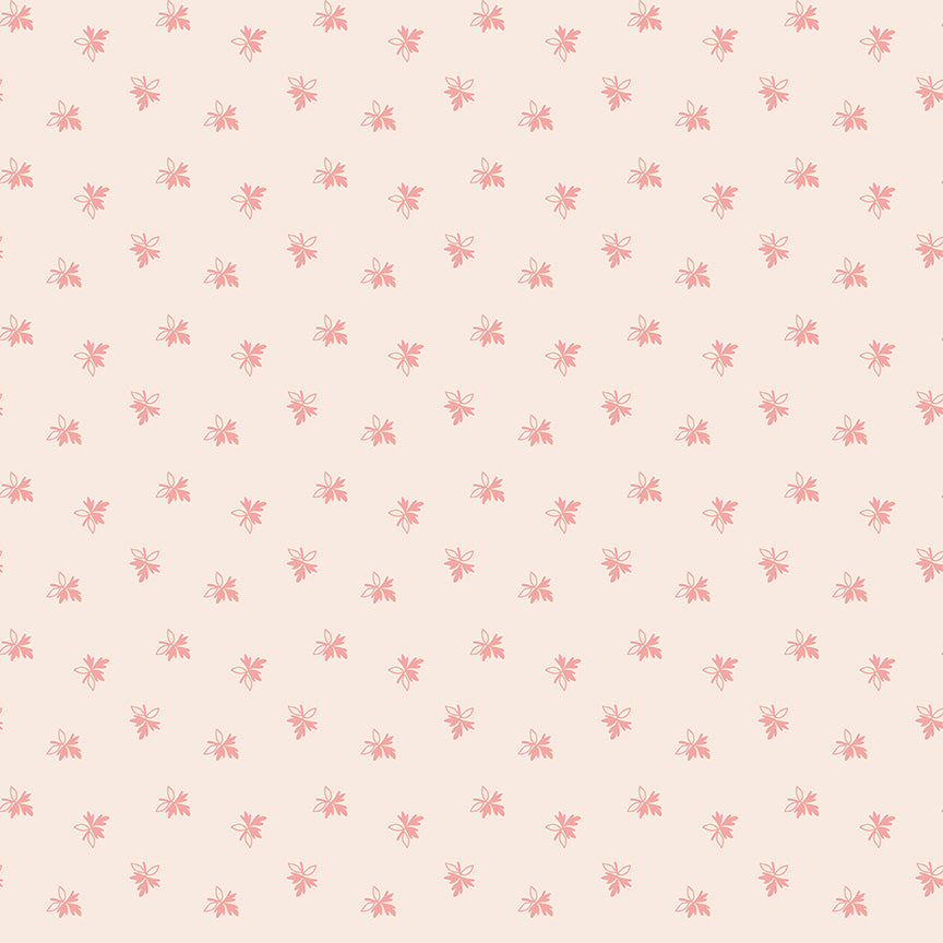 Gentler Times: ENDEARING CORAL Fabric (1/2 yd) by Lori Holt