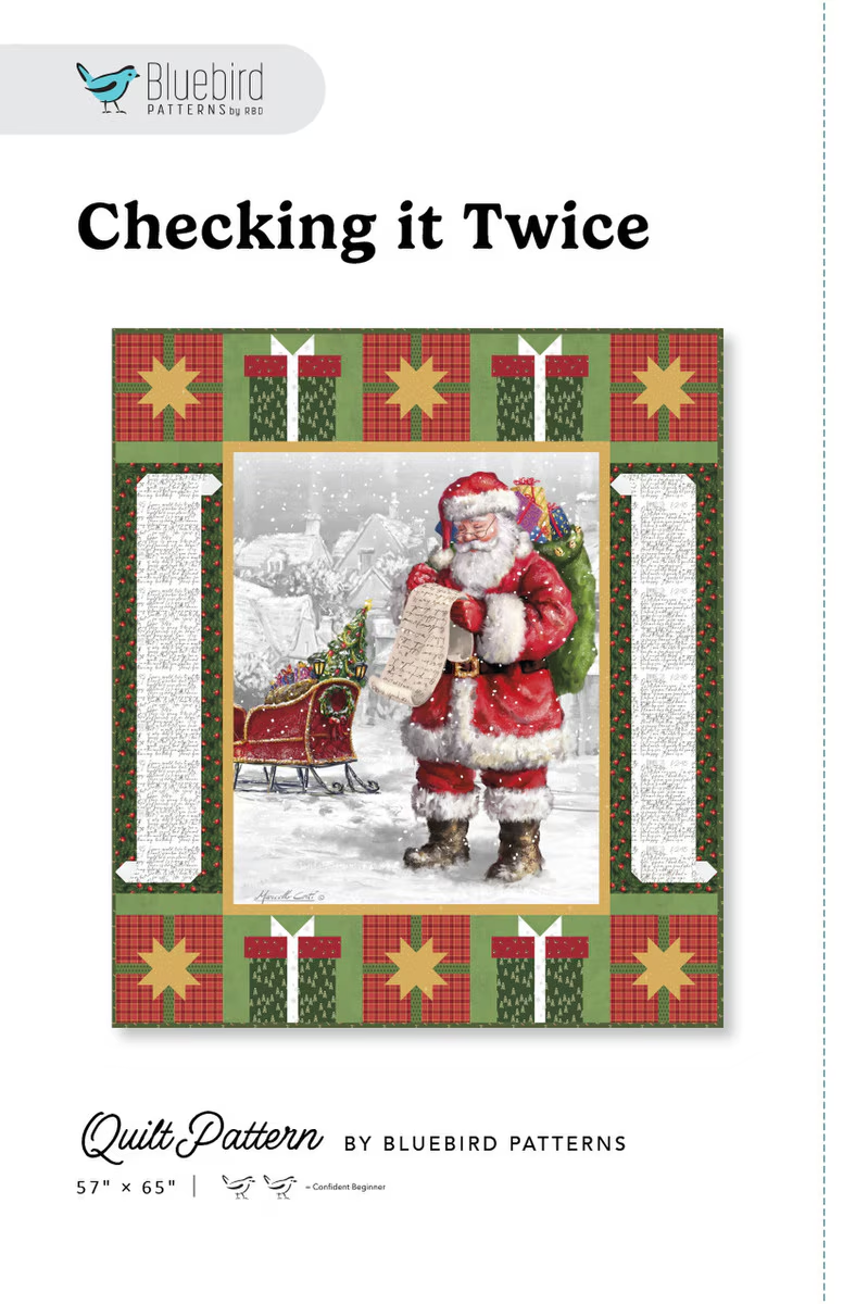 CHECKING IT TWICE Quilt Pattern by Blue Bird Patterns