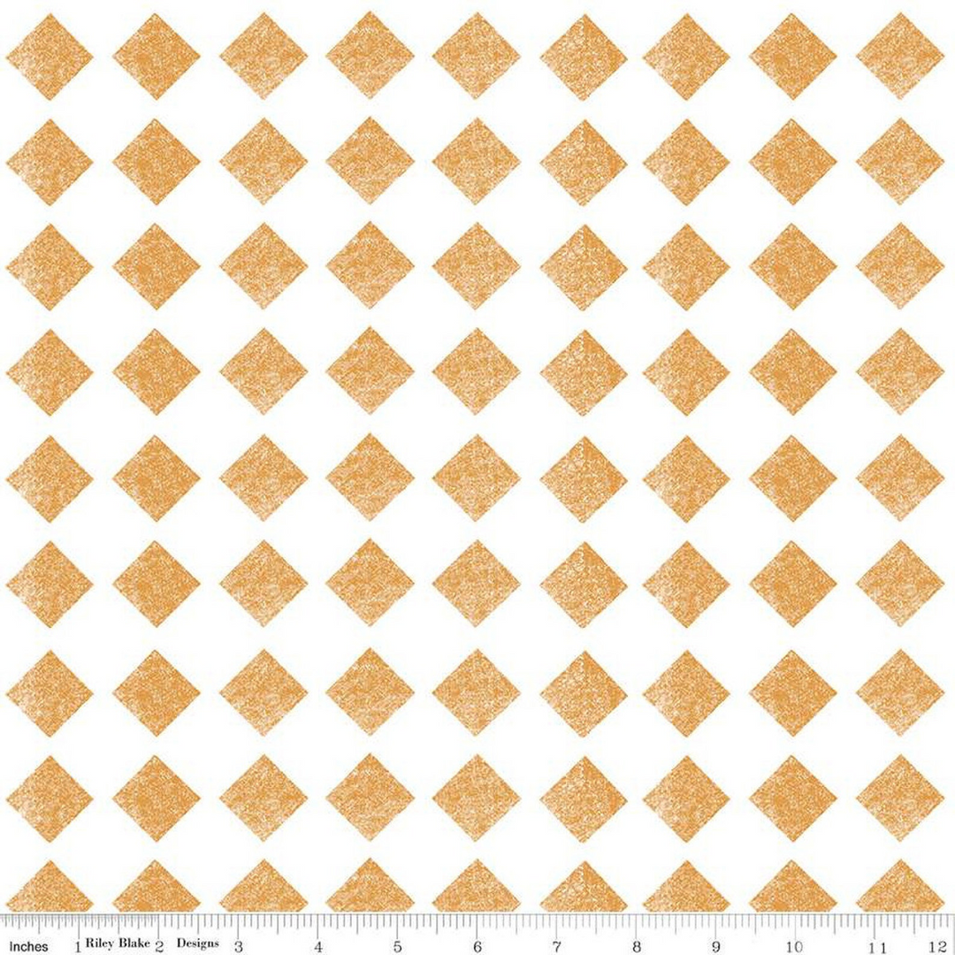 Mad Masquerade: CHECKMATE ORANGE Fabric C11959-ORANGE (1/2 Yd.)