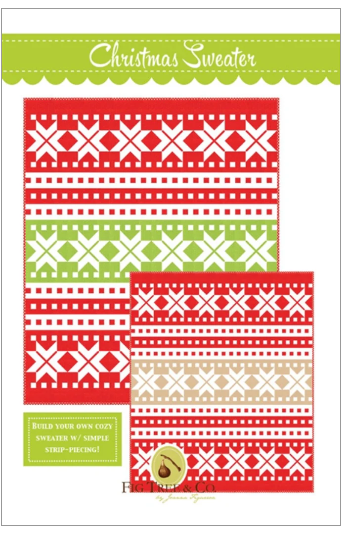 CHRISTMAS SWEATER Quilt Pattern by Fig Tree Quilts