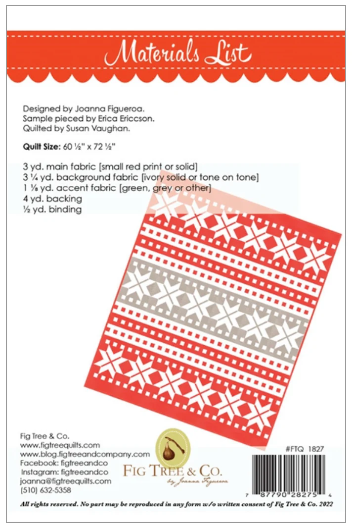 CHRISTMAS SWEATER Quilt Pattern by Fig Tree Quilts