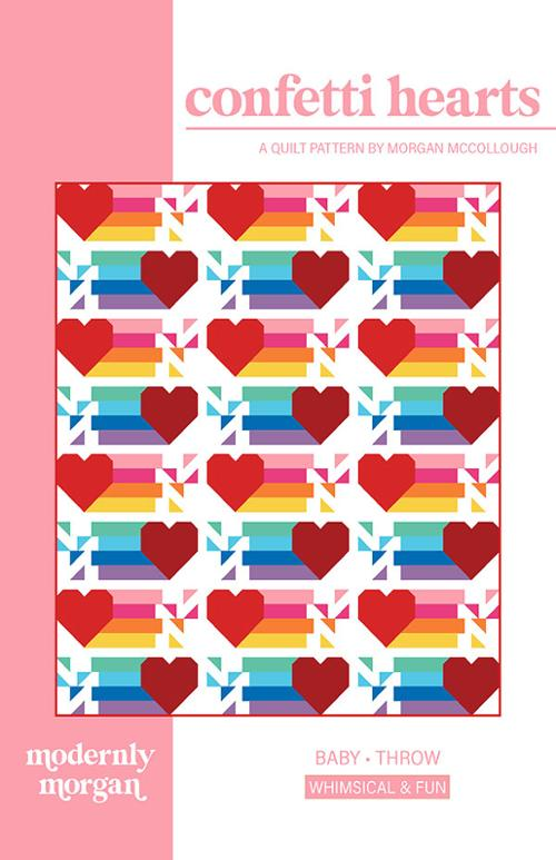 CONFETTI HEARTS Quilt Pattern by Modernly Morgan