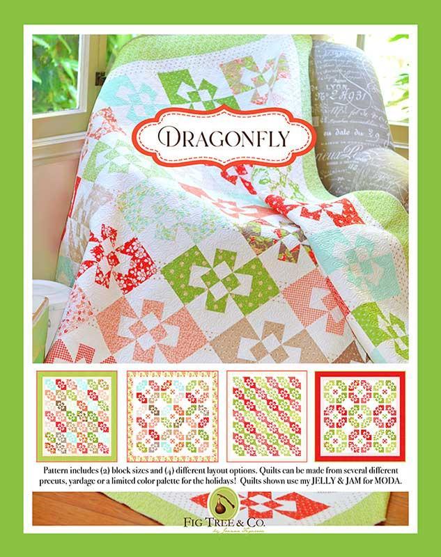 DRAGONFLY Quilt Pattern by FIG TREE QUILTS