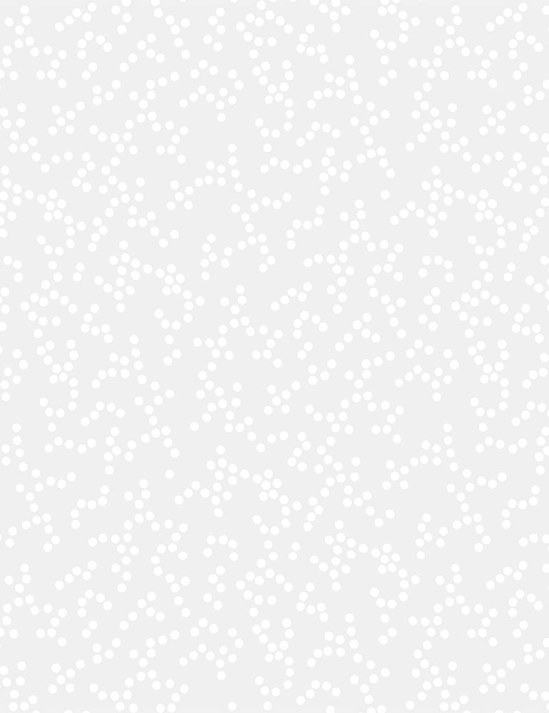 Cotton Pigment Print: DOTS- White on White Fabric (1/2 yd.)