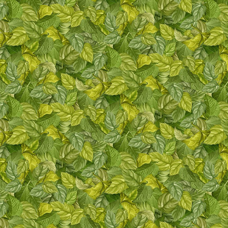 Bee & Bee Kind: PACKED SUNFLOWER LEAVES Fabric (1/2 yd)