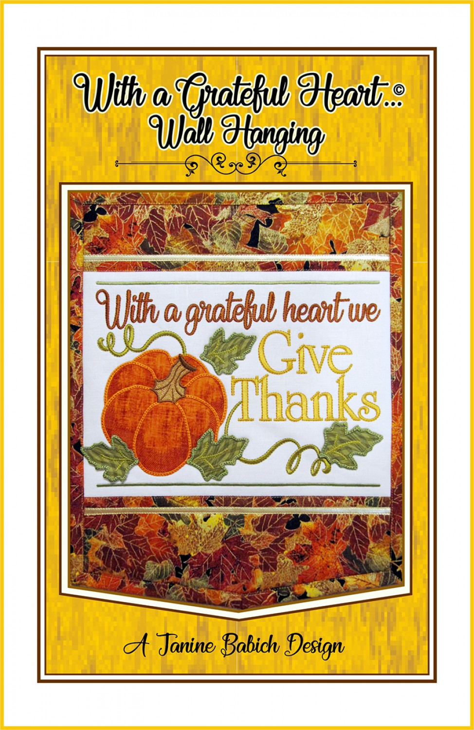 GRATEFUL HEART Machine Embroidery Pattern by Janine Babich