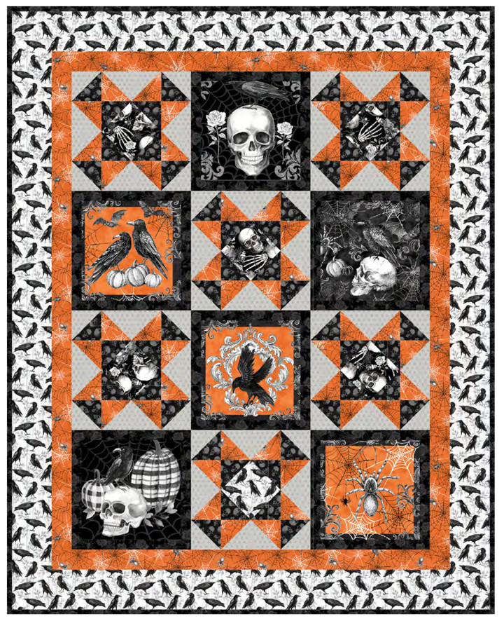 HALLOWEEN SPOOK Quilt Kit featuring the Fear Factory Collection