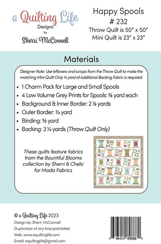 Happy Spools Quilt Pattern