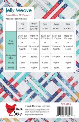 JELLY WEAVE Quilt Pattern by Cluck Cluck Sew