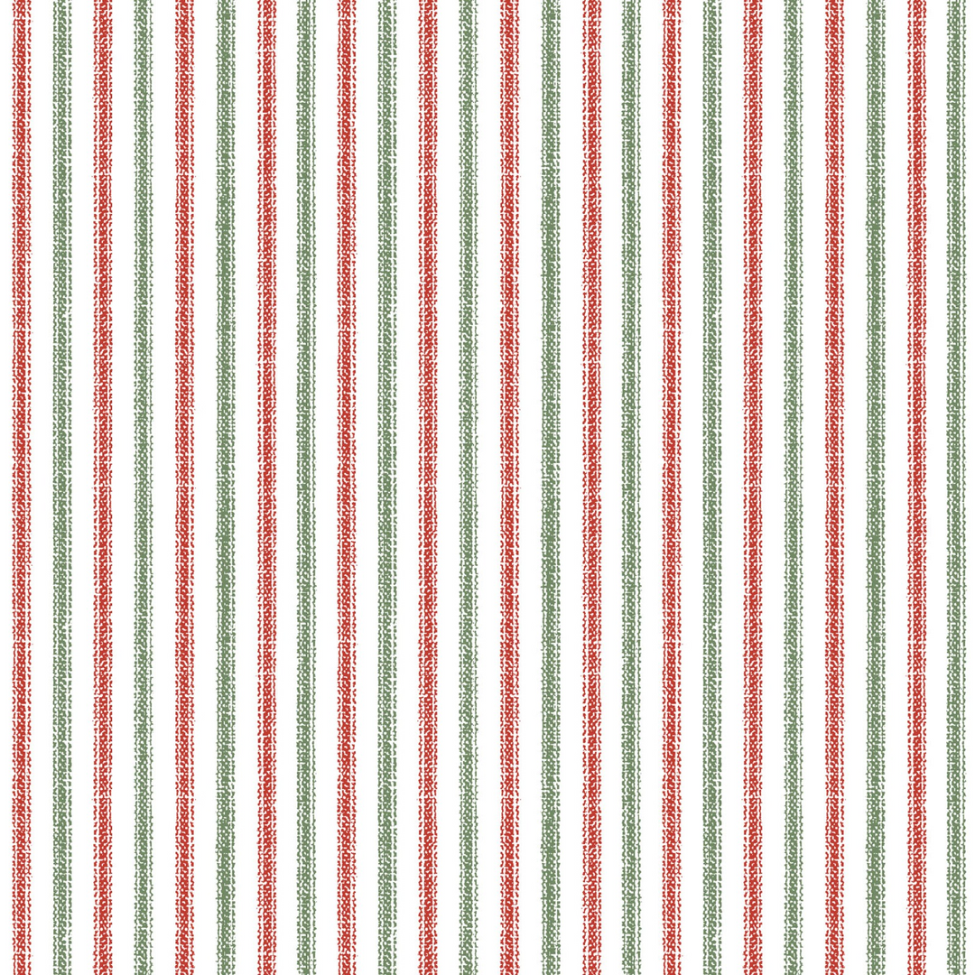 One Snowy Day STRIPE - RED/GREEN: Fabric Collection (1/2 yd.)