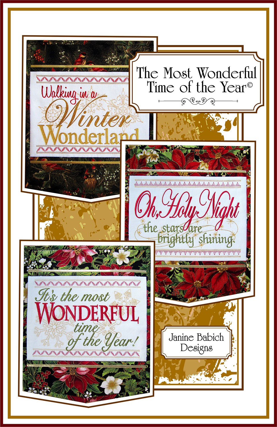 MOST WONDERFUL TIME Machine Embroidery Pattern by Janine Babich