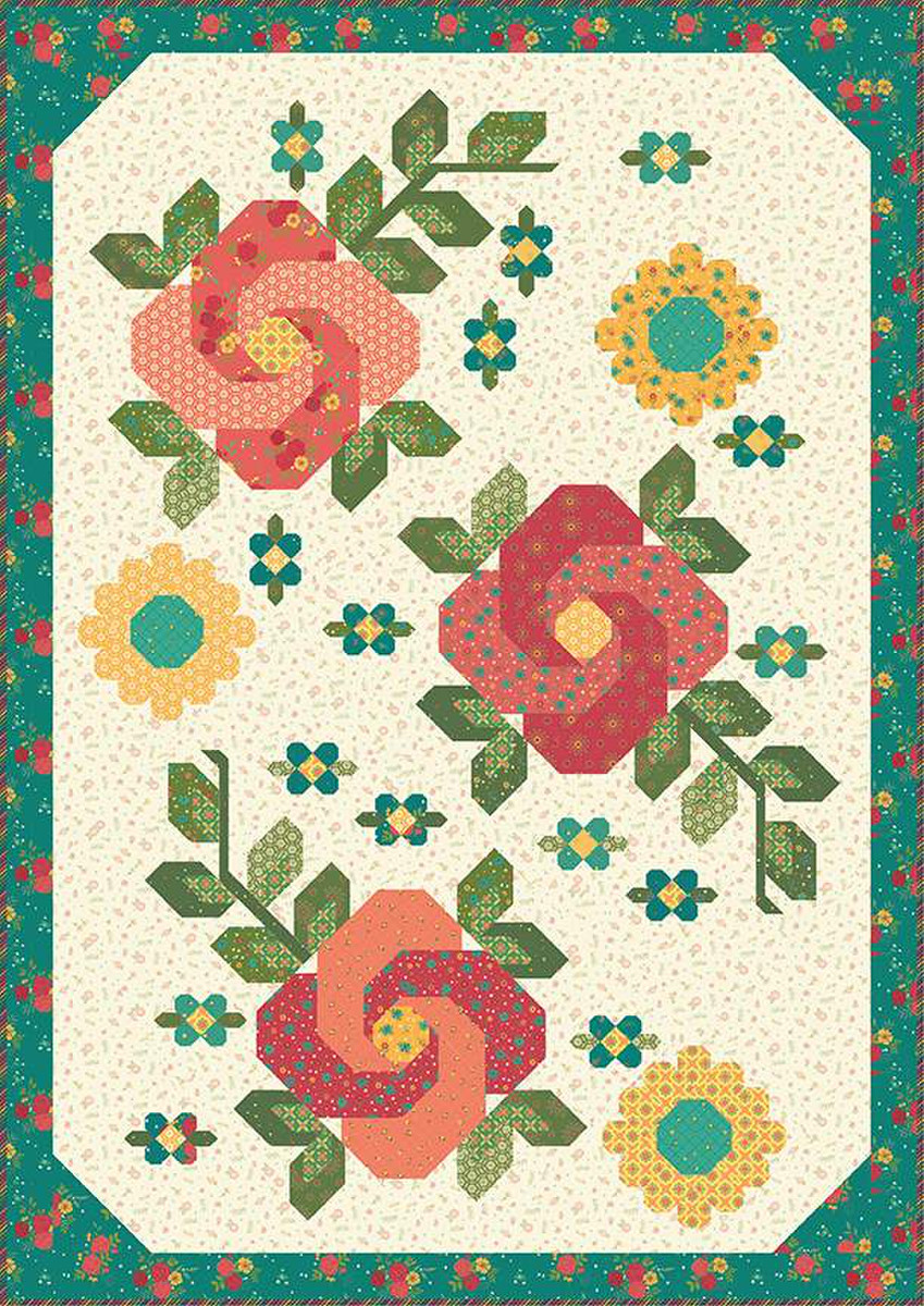 Midnight Rose Garden Quilt Pattern by Heather Peterson