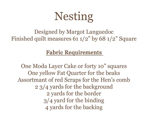NESTING Quilt Pattern by THE PATTERN BASKET