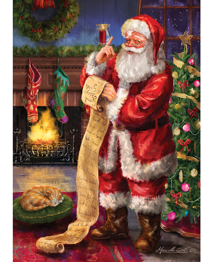 Christmas Wishes: SANTA'S LIST Fabric Panel