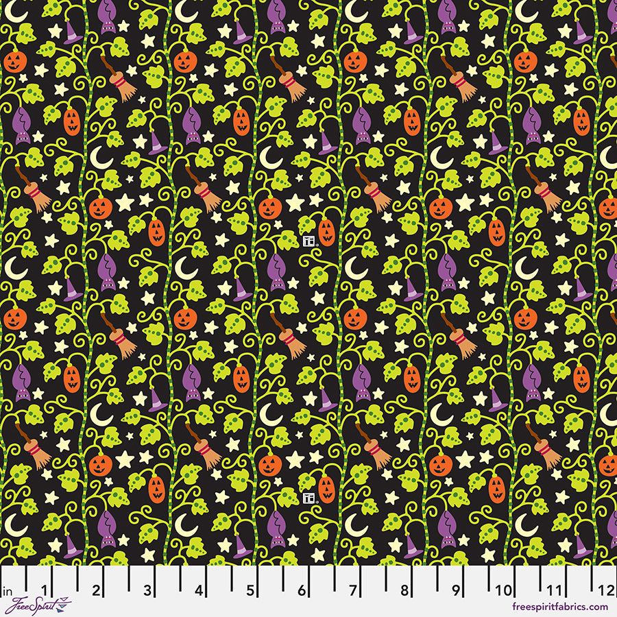 Spooky Cute Halloween: HALLOWEEN STALKS - MULTI Fabric (1/2 yd)