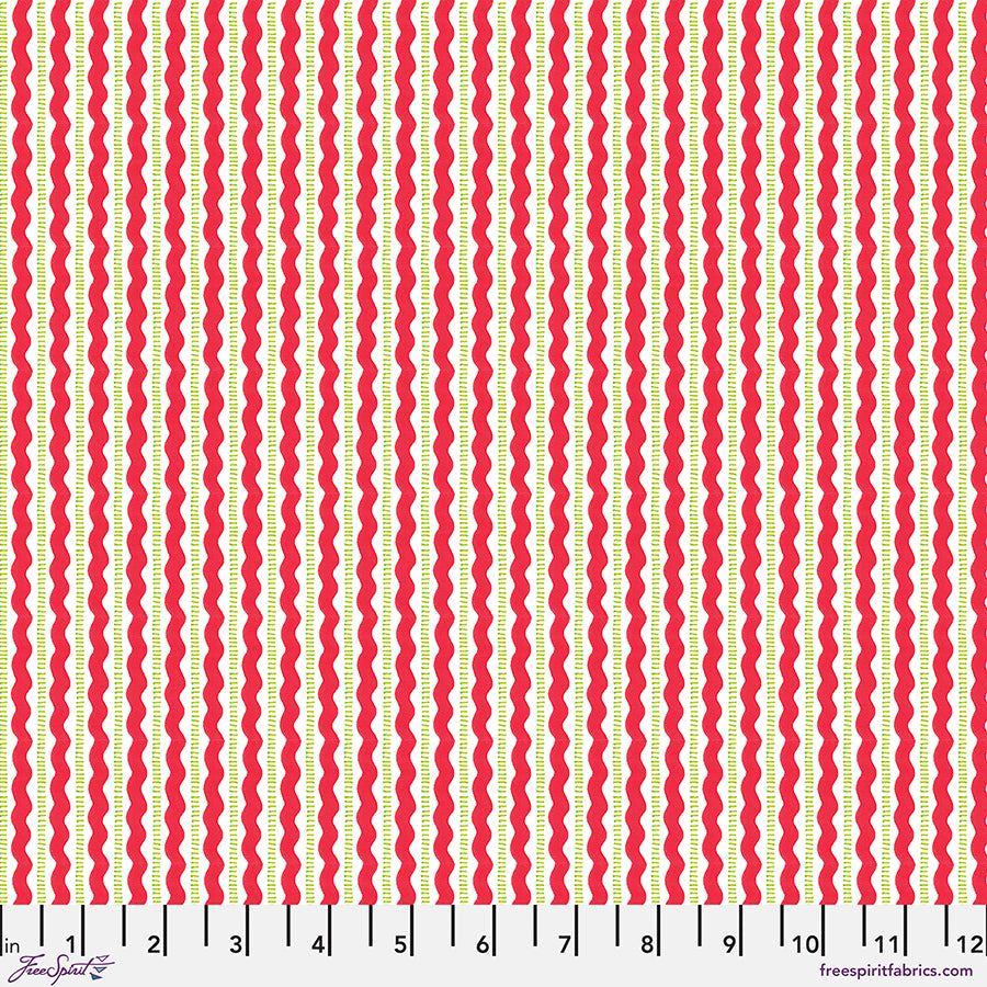 So Much Joy: CHRISTMAS RICK RACK - Red Fabric (1/2 yd) by Mary Engelbreit