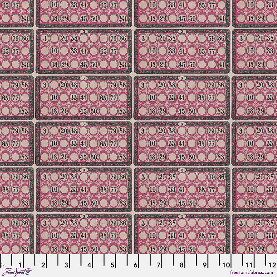 Eclectic Elements Palette: PINK NUMBERS Fabric (1/2 yd.)