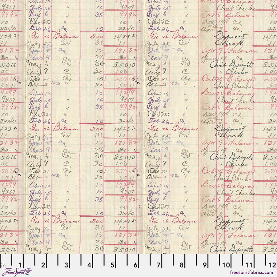 Eclectic Elements Palette: RED LEDGER Fabric (1/2 yd.)