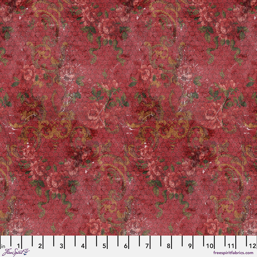 Eclectic Elements Palette: RED TAPESTRY Fabric (1/2 yd.)