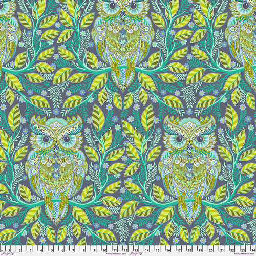Full Moon Forest II: STARLIGHT HOOTIE PATOOTIE Fabric by Tula Pink (1/2 yd)