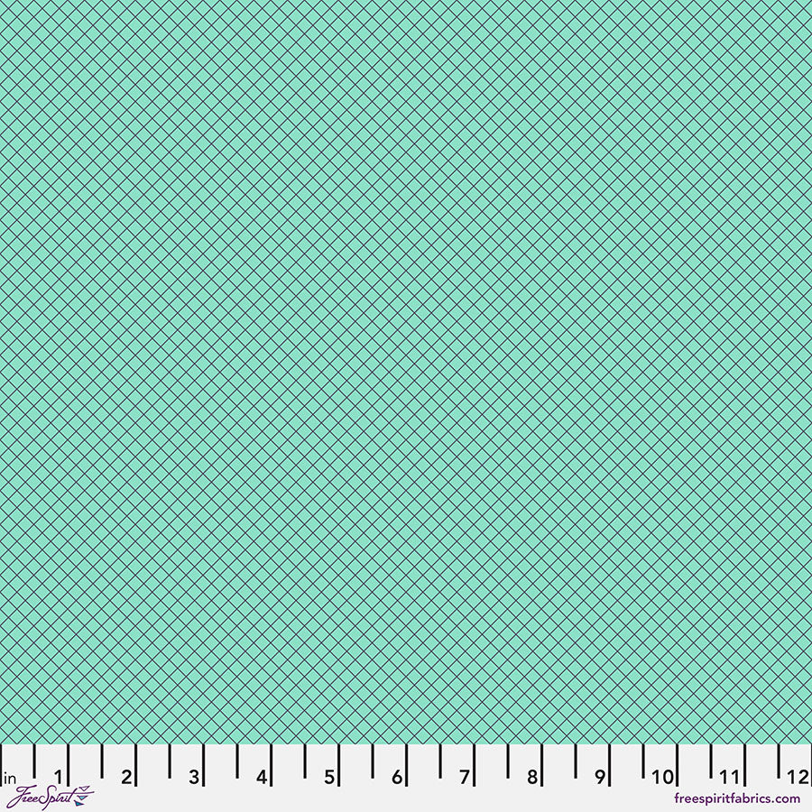 True Colors: ON The GRID RAINDROP Fabric by Tula Pink (1/2 yd)