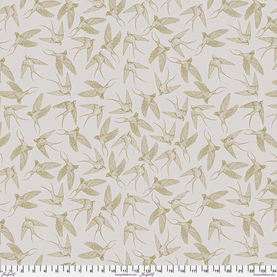 Findings: SWALLOWS - NEUTRAL Fabric (1/2 yd) by Valori Wells