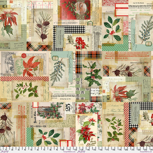 HOLIDAYS PAST COLAGE - MULTI 108-Inch Wide Backing Fabric (1 YD)