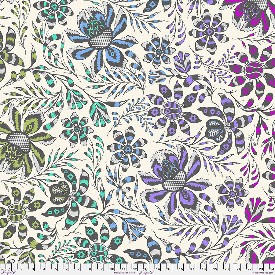 SHORELINE CREAM MULTI : 55300 11 - Collection de tissus Shoreline (1/2 yd.)