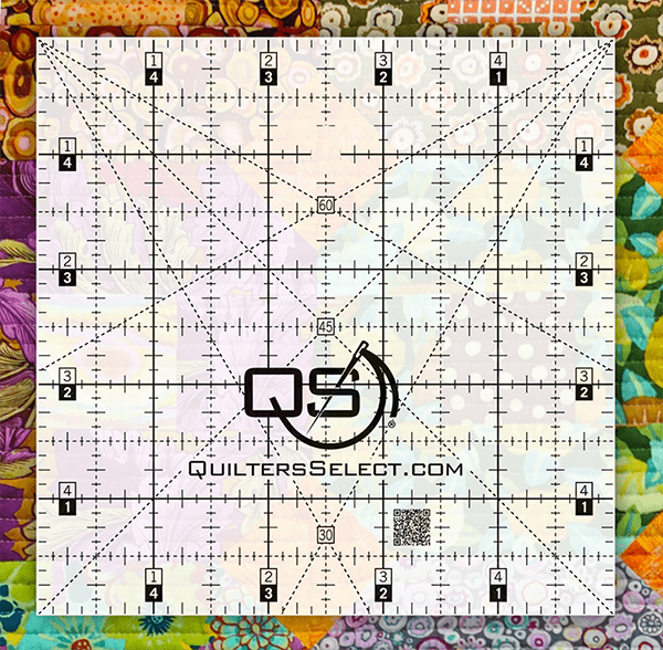 QUILTERS SELECT Crystal Ruler - Clear, Non-Slip 5"x 5" Ruler