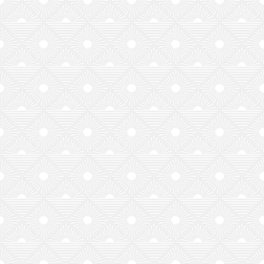 Cotton Pigment Print: RAYS - White on White Fabric (1/2 yd.)