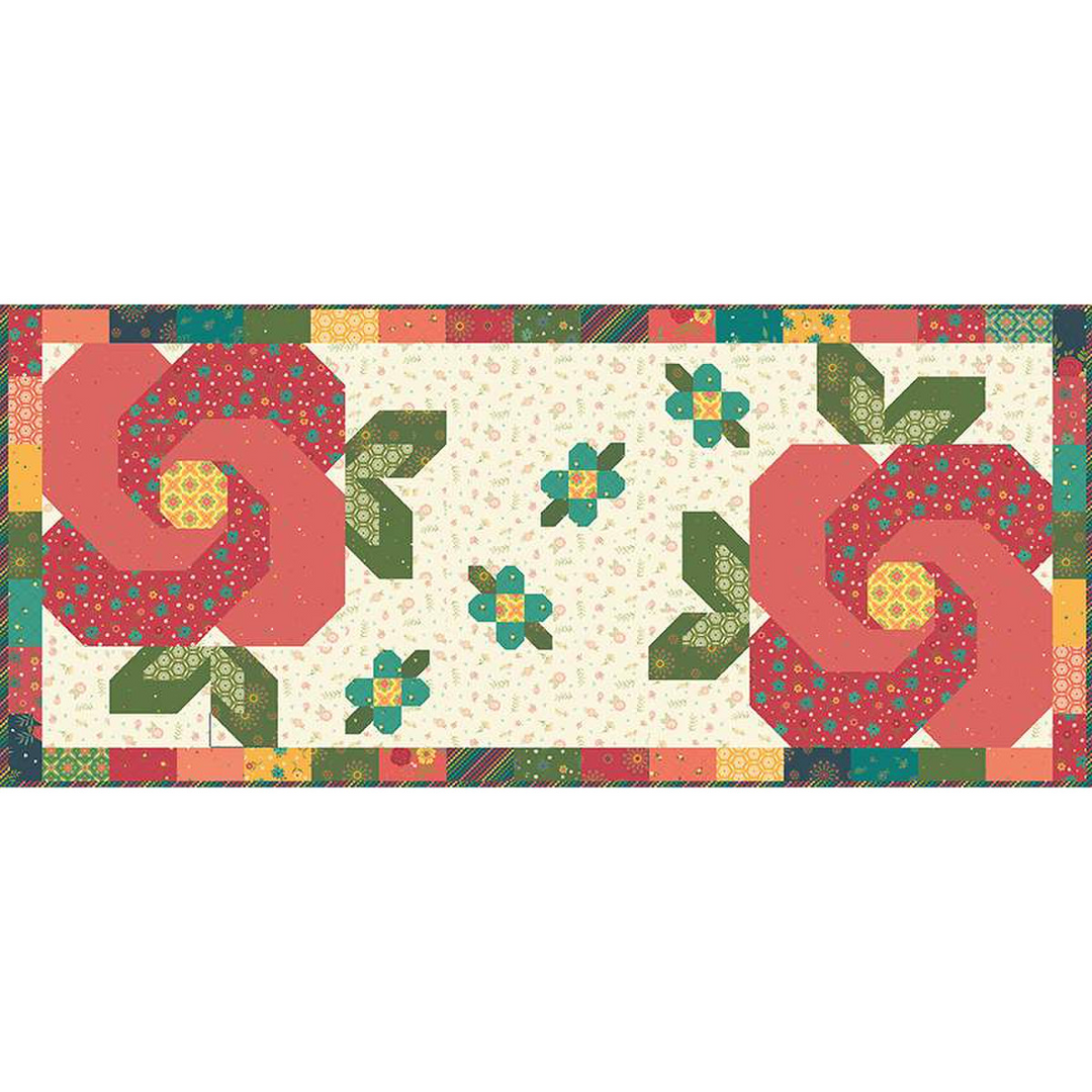 Rose Garden Runner Pattern by Heather Peterson