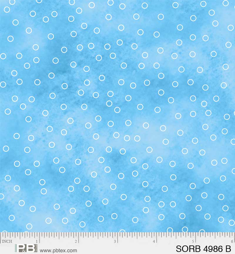 Sorbet: BLUE CIRCLE DOTS Fabric (1/2 yd)