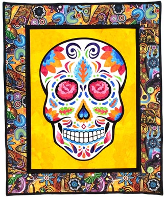 SUGAR SKULL I Applique Wall Hanging Pattern by Amy's Applique