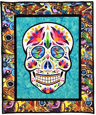 SUGAR SKULL III Applique Wall Hanging Pattern by Amy's Applique