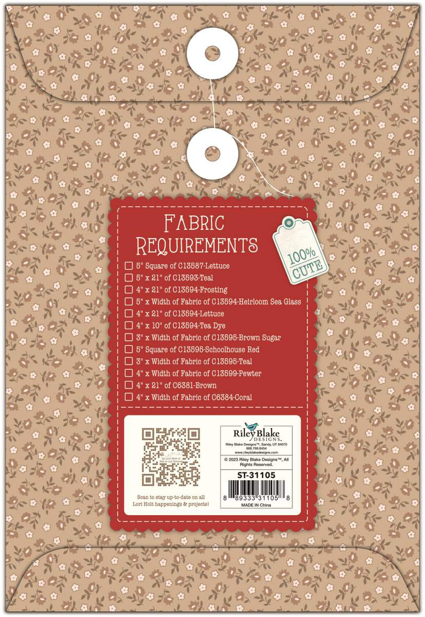 Lori Holt Quilt Seeds™ Pattern Home Town Neighbor No. 6