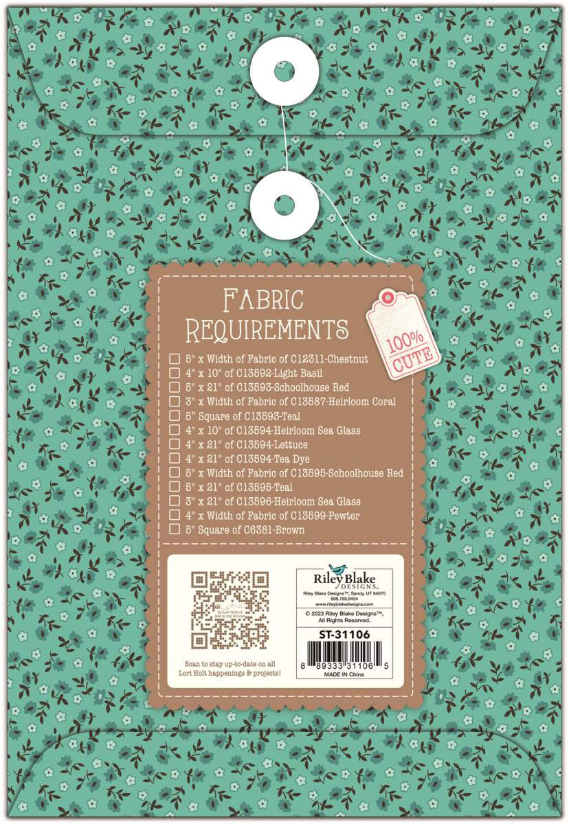 Lori Holt Quilt Seeds™ Pattern Home Town Neighbor No. 7
