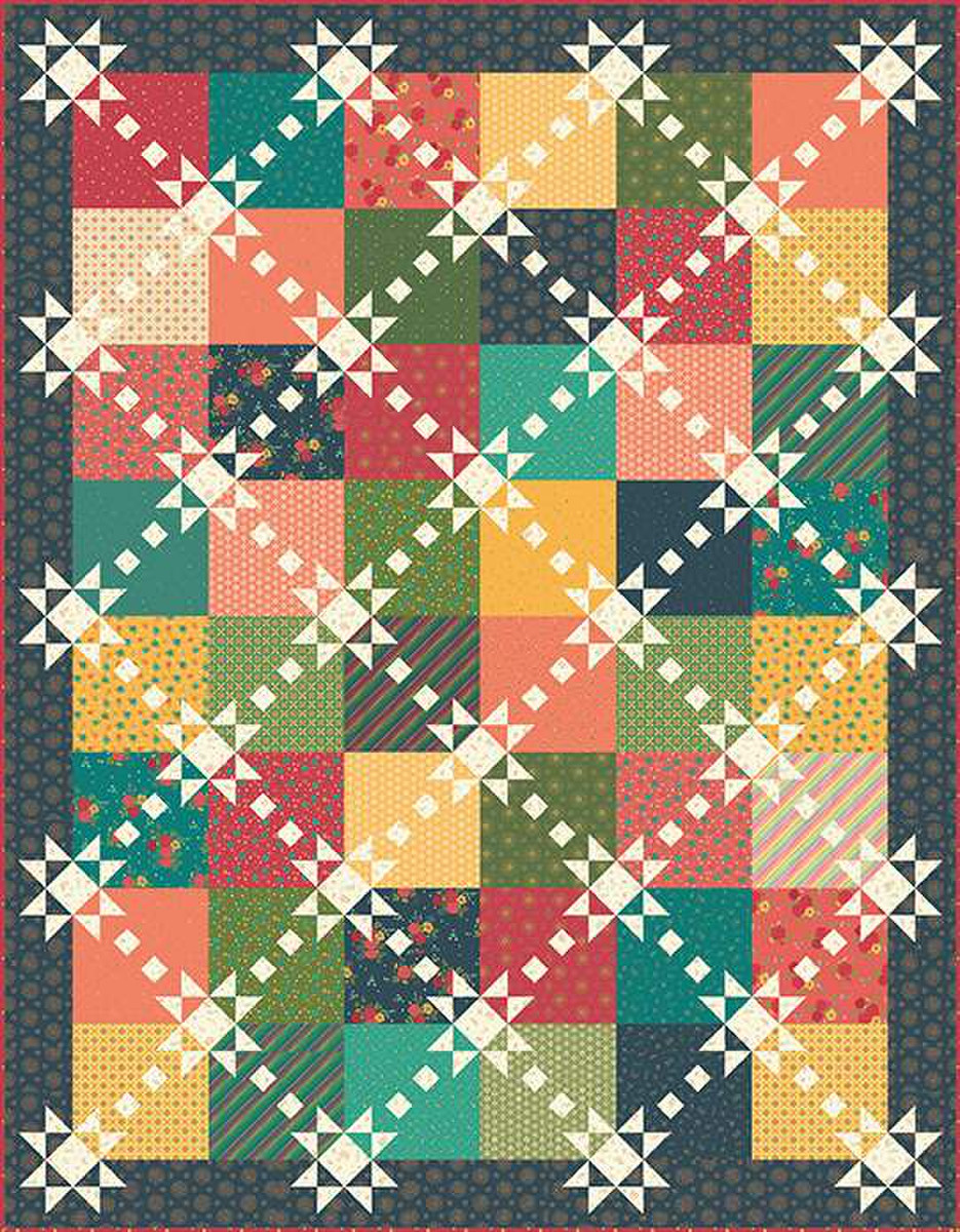 Sashiko Stars Quilt Pattern