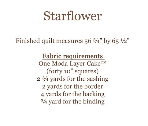 STARFLOWER Quilt Pattern by The Pattern Basket