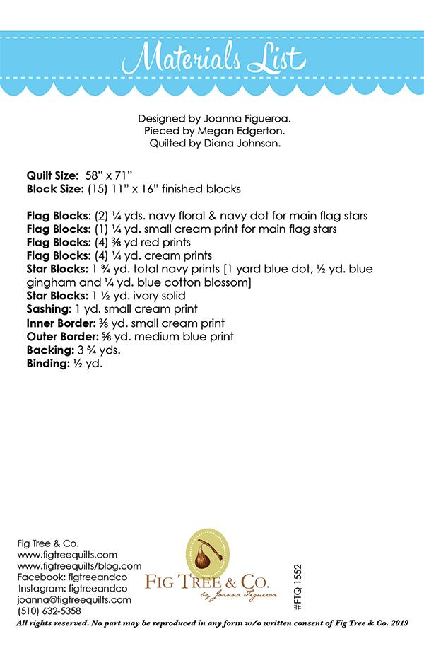 STARS & STRIPES FOREVER Quilt Pattern by Fig Tree Quilts