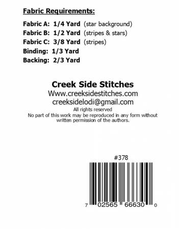 STARS AND STRIPES Table Runner Pattern